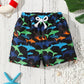 Maillot de bain garçon bleu motif requins – Short de bain confortable et tendance pour l’été