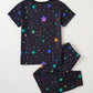 Ensemble fille licorne 2 pièces – T-shirt et pantalon bleu nuit imprimé étoiles