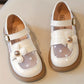 Chaussures fille élégantes blanches avec fleur – Mocassins sans lacets confortables pour cérémonies et fêtes
