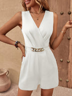 Combinaison Short Femme Col V