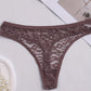 Lot de Strings Sexy Femme en Dentelle Transparente – Lingerie Fine Confortable, Motif Léopard Discret