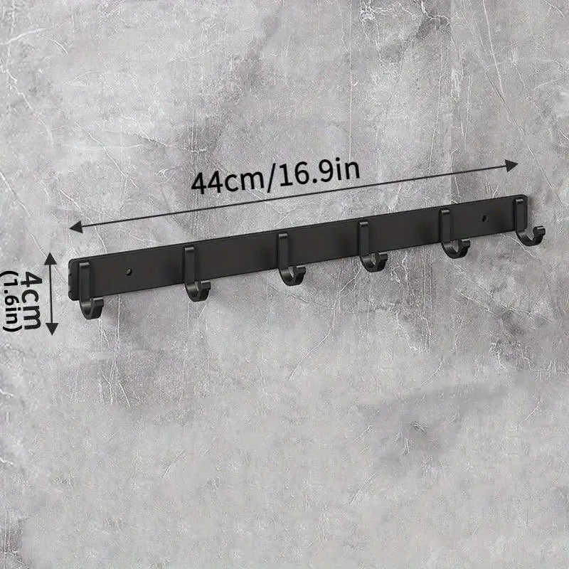 Porte-Manteaux Mural à Crochets Multiples – Patère Murale en Métal pour Salle de Bain, Porte ou Entrée