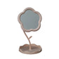 Miroir de Maquillage Fantaisie en Forme de Fleur – Design Original avec Support et Plateau de Rangement