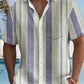Chemise décontractée à rayures pour homme