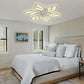 Ventilateur de Plafond LED Design Floral avec Éclairage Intégré – Silencieux et Élégant pour Salon Moderne