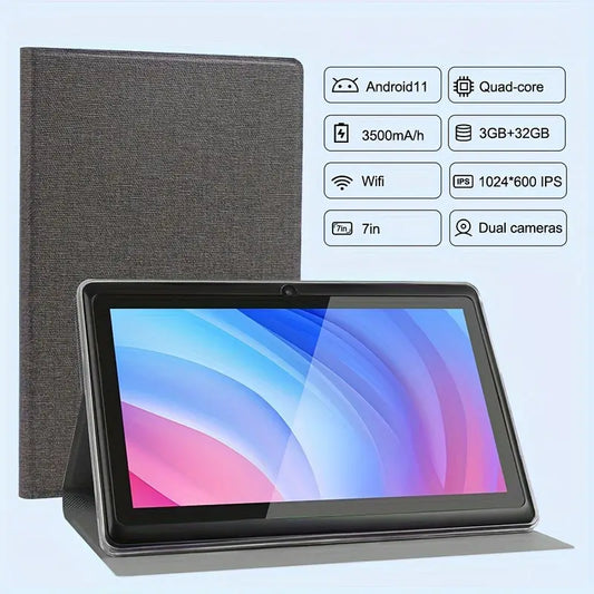 Tablette Tactile 7 Pouces avec Housse de Protection – Écran HD pour Jeux Vidéo, Films et Applications