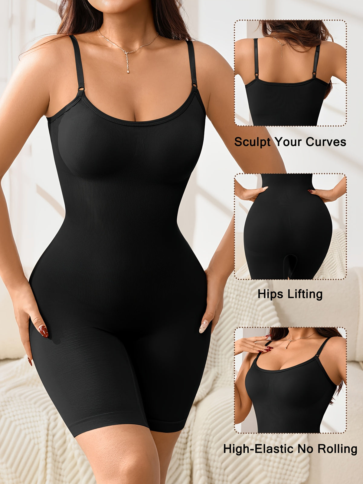1pc Camisole Gainante Une Pièce Haute Élasticité pour Femmes