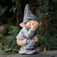 Statue nain de jardin humoristique en résine – Sculpture déco originale pour extérieur