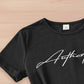 Chemise fille noire à inscription Authentic