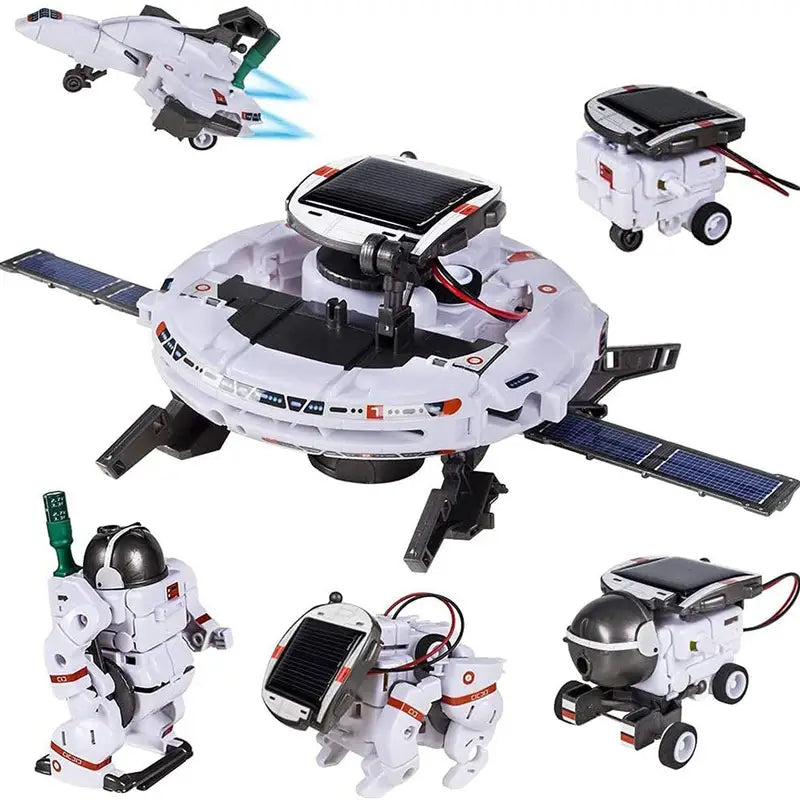 Kit Robot Solaire Multifonction 6 en 1, coloris Blanc