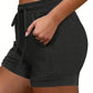 Short de Plage Femme Texturé – Taille Élastique à Nouer, Léger & Confortable pour l’Été