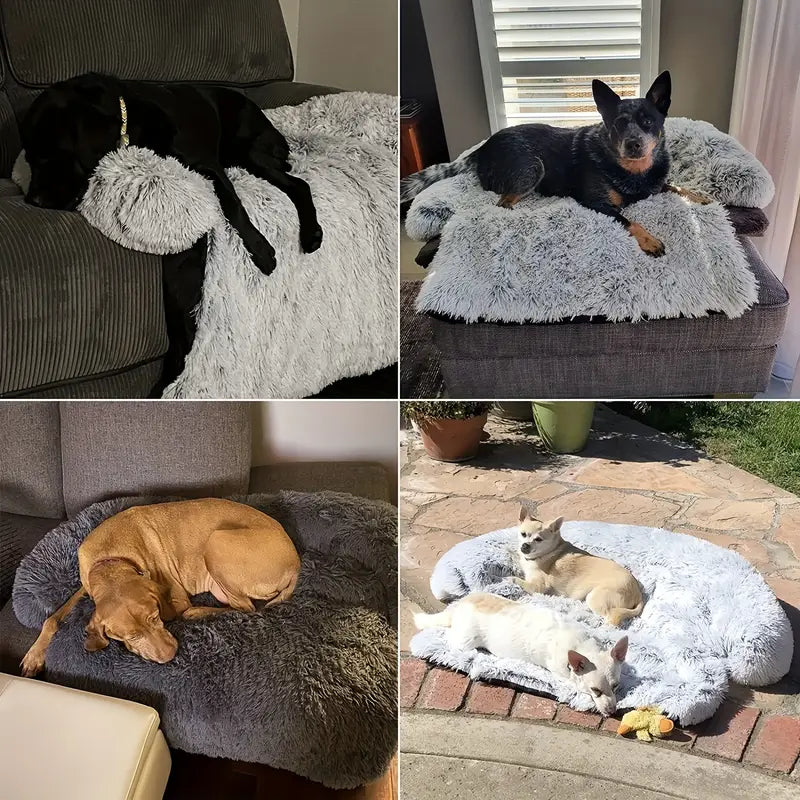 Canapé Lit Douillet pour Chien – Couchage Moelleux Antidérapant avec Rebord, Lavable et Ultra Confort