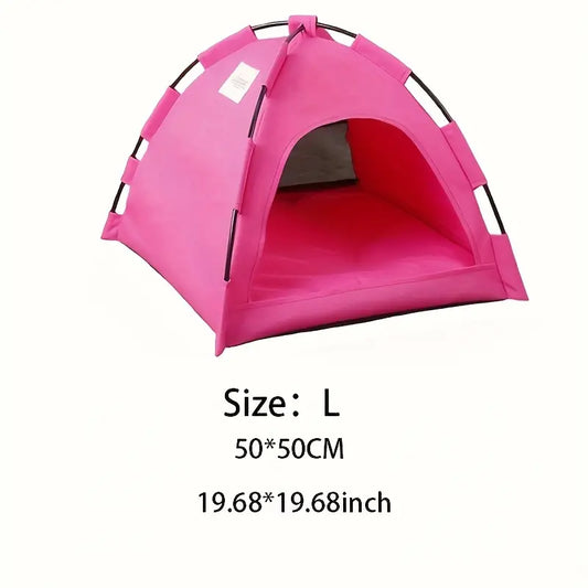 Tente pour Chat ou Petit Chien Taille L – Maison Confortable et Pliable en Tissu Rose