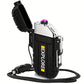 Briquet Électrique Tempête Étanche Rechargeable USB, coloris Noir