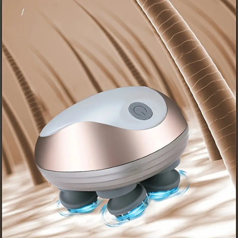 Masseur Électrique Scalp & Corps – Rechargeable, Étanche et Relaxant pour Crâne, Nuque et Épaules