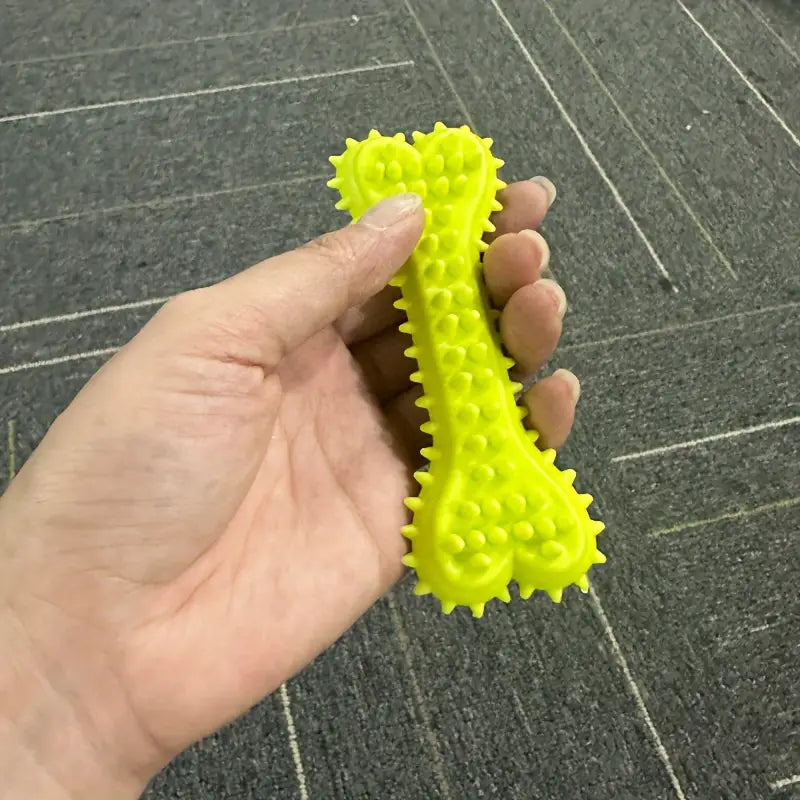 Jouet Mâchouille Chien en Caoutchouc – Os à Picots pour Hygiène Dentaire et Nettoyage des Dents – Lot Coloré Résistant
