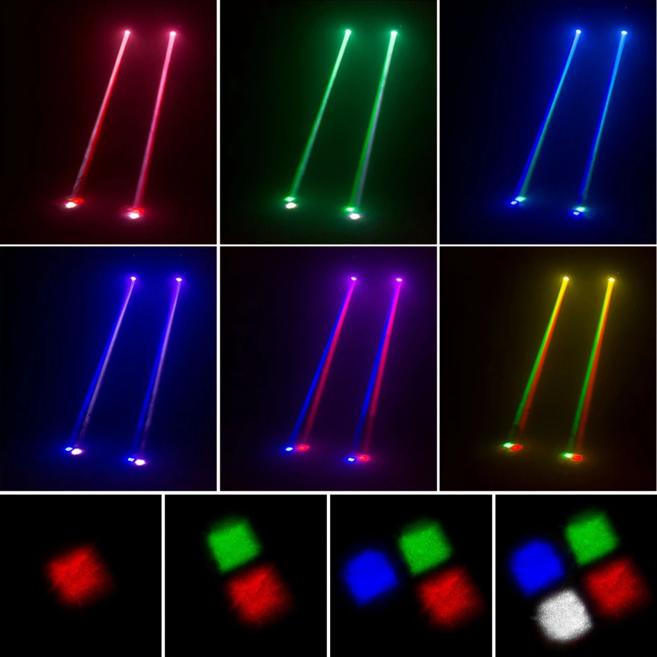 Projecteurs LED Moving Head Mini – Lumières Tête Mobile DMX, Effets Scéniques pour DJ et Soirée