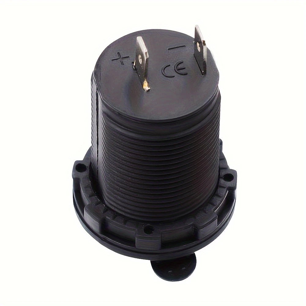 Prise Allume-Cigare Encastrable 12V avec Couvercle – Connecteur DC Étanche pour Voiture, Moto & Bateau