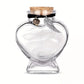 Bouteille Souvenir en Verre en Forme de Cœur – Urne Commémorative pour Poils ou Cendres d’Animal – Pendentifs Aile & 'My Cat