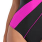 Maillot de Bain Femme Une Pièce Sport – Design Sculptant à Rayures Contrastées