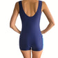 Maillot de Bain Rashguard Femme – Motif Géométrique Coloré, Manches Longues et Confortable