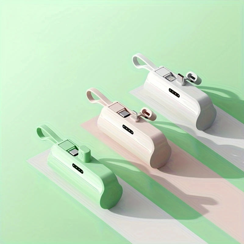 Mini Power Bank 5000mAh – Batterie Externe Compacte avec Charge Rapide et Prise en Main Facile