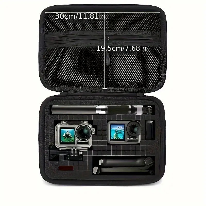 Étui de Rangement Rigide pour Caméra GoPro et Accessoires – Housse de Protection Antichoc avec Mousse Personnalisable