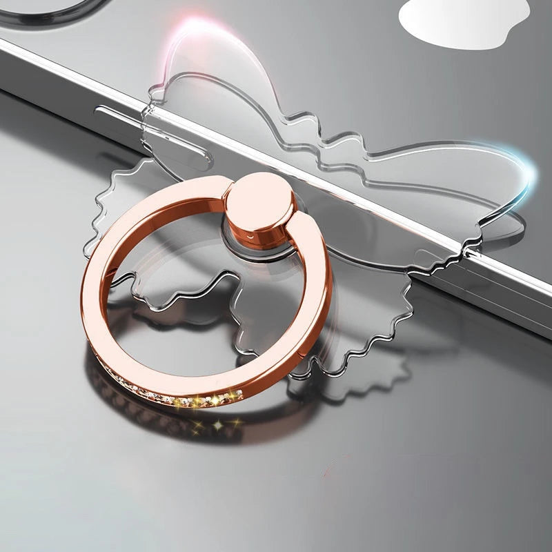 Support de Téléphone avec Anneau Rotatif et Décor Cristal – Accessoire Pratique et Élégant pour Coque