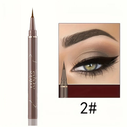 Eyeliner Feutre Noir, Marron Waterproof – Pointe Ultra Fine pour Trait Précis et Regard Intense Longue Tenue
