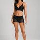Short de Plage Femme en Crochet Noir – Taille Élastique à Nouer, Look Bohème Chic & Aéré