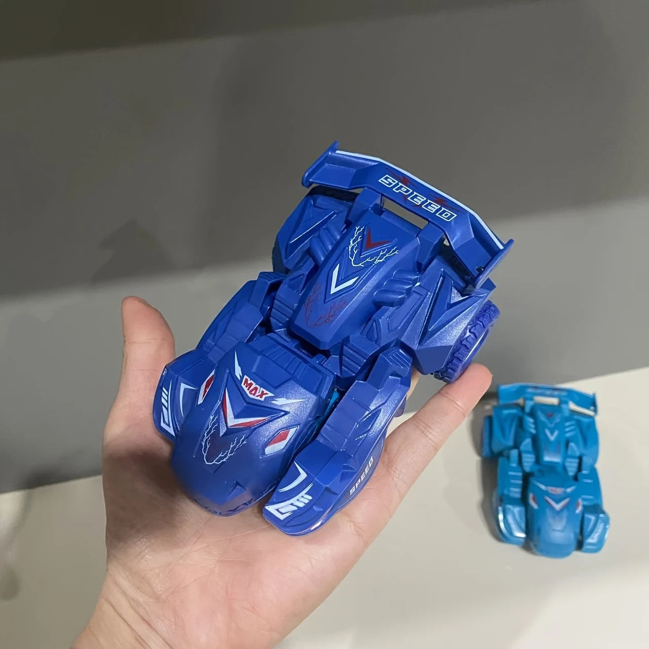 Voitures de Course Transformers – Jouet à Friction Robuste pour Enfants, Modèles Bleus & Turquoise