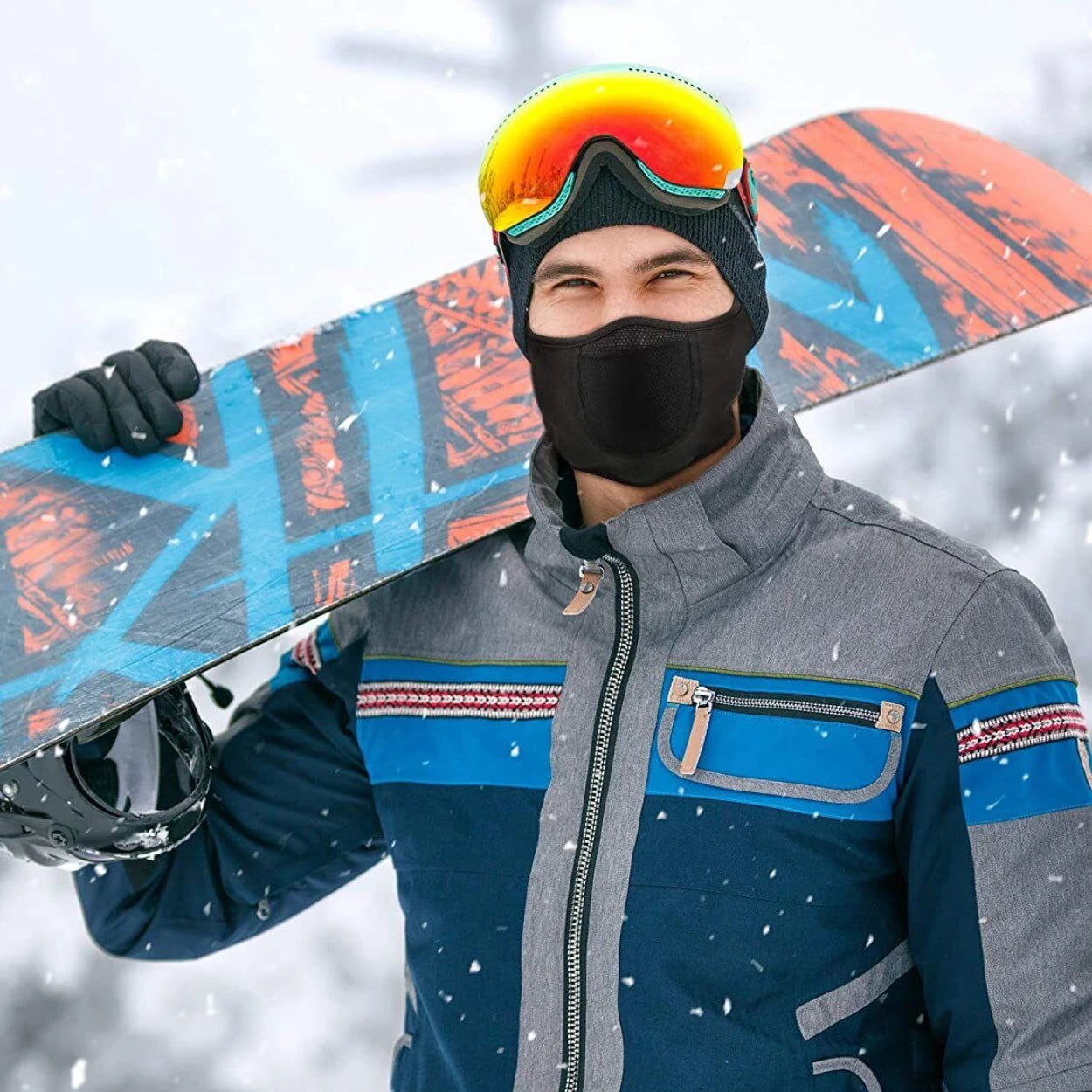 Masque Hiver avec Cache-Oreilles Intégrés pour Homme – Protection Thermique Coupe-Vent en Polaire Respirante