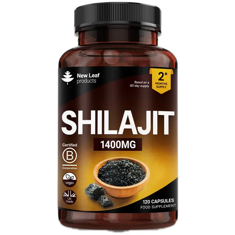 Shilajit 1400mg – 120 Gélules Vegan | Énergie, Vitalité & Performance Naturelle | Supplément Adaptogène Puissant – Fabriqué au Royaume-Uni
