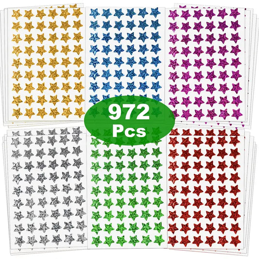 Autocollants Étoiles Récompense Brillantes – Stickers Colorés pour Motivation Enfants et Éducation Positive
