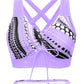 Ensemble de Plage Femme – Maillot de Bain Sportif avec Jupe Paréo et Motif Géométrique Moderne