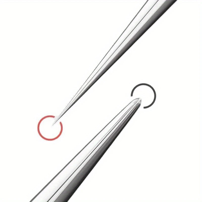 Pince à Épiler de Précision Ultra-Fine en Acier Inox – Idéale pour Poils Incarnés, Points Noirs et Soins du Visage