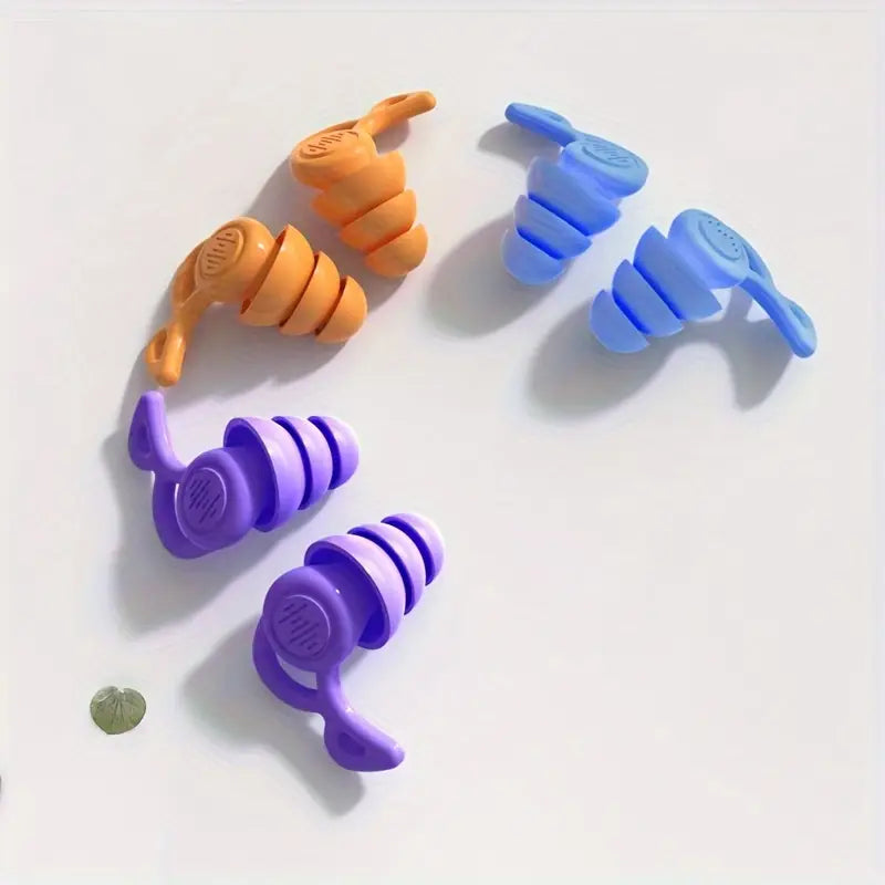 Bouchons d’Oreilles Réutilisables en Silicone – Anti-Bruit, Confort Nocturne et Protection Auditive