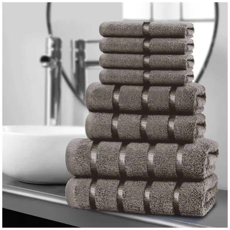 Lot de 08 Serviettes de Bain – Coton Doux et Absorbant, Serviettes Hygiène Corps et Visage Luxe & Spa