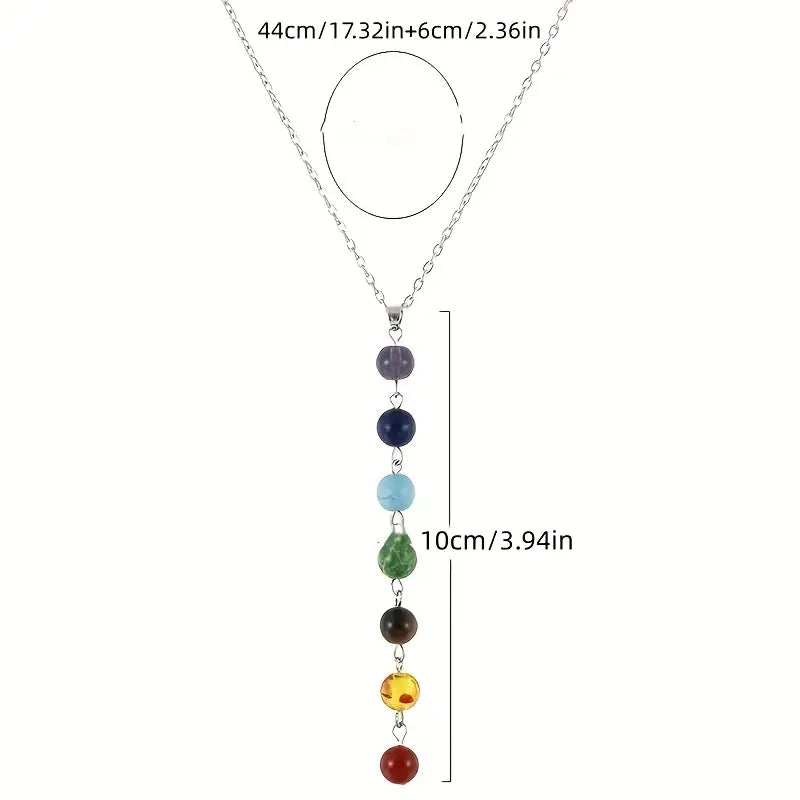 Collier et Bracelet 7 Chakras en Pierres Naturelles – Bijoux Énergétiques pour Équilibre et Bien-Être