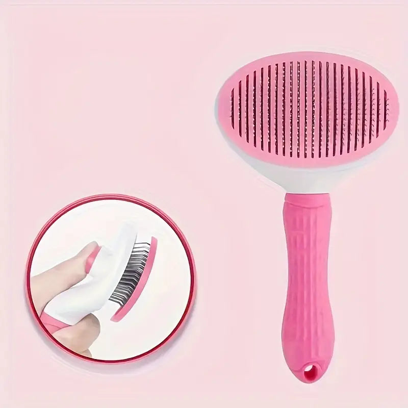 Brosse Auto-Nettoyante pour Chats et Chiens – Brosse de Toilettage à Poils Rétractables | Accessoire Pratique pour Animaux