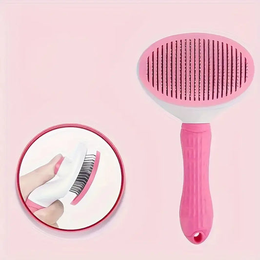 Brosse Auto-Nettoyante pour Chats et Chiens – Brosse de Toilettage à Poils Rétractables | Accessoire Pratique pour Animaux