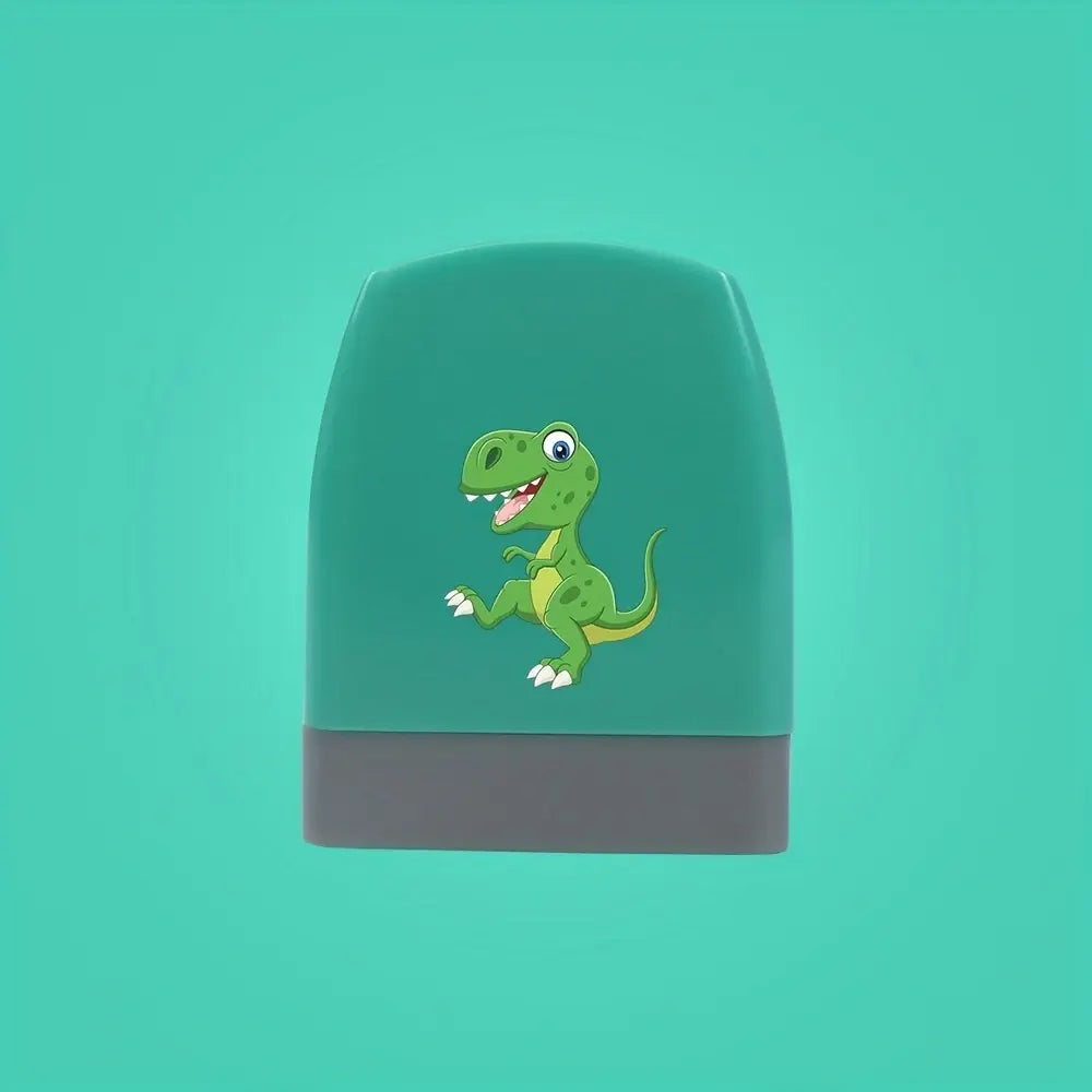 Tampon Encreur Personnalisé pour Enfant – Design Chat/Dinosaure/Zèbre Mignon – Idéal pour Fournitures et Cahiers
