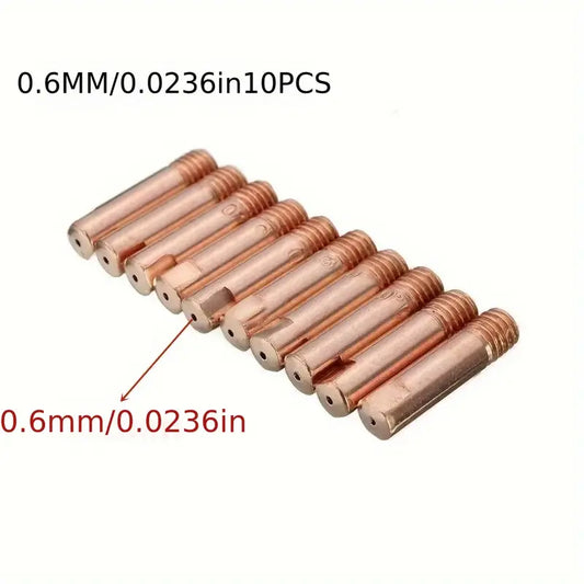 Buse de contact en cuivre M6 pour poste MIG – Compatible Ø 0.6 à 1.2 mm, longueur 25 mm