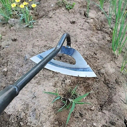 Sarcloir oscillant en acier – Outil de désherbage manuel robuste pour potager, parterre et terrain sec