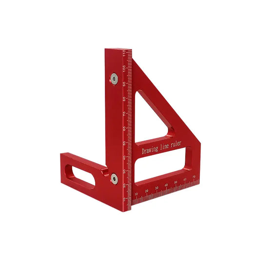 Équerre de traçage en aluminium 3D – Règle multifonction 45°/90° pour menuiserie, ébénisterie et bricolage précis