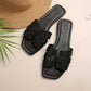 Sandales plates gaufrées tendance pour femmes, chaussures pour femmes