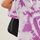 Chemise fille tie-dye violet avec motif cœur – t-shirt tendance et confortable