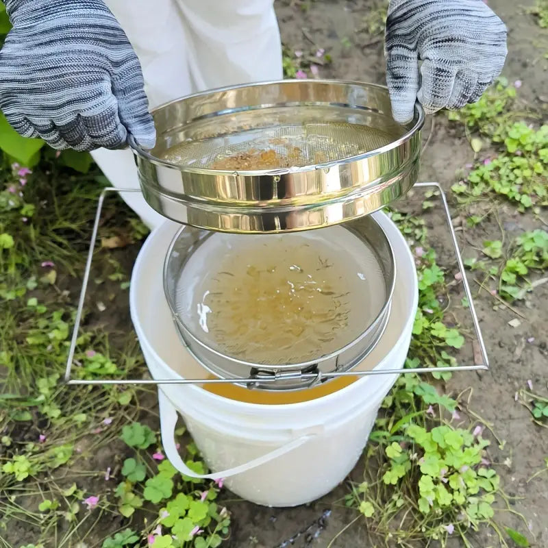 Passoire à Miel Double en Inox – Filtre Professionnel pour Extraction et Purification du Miel