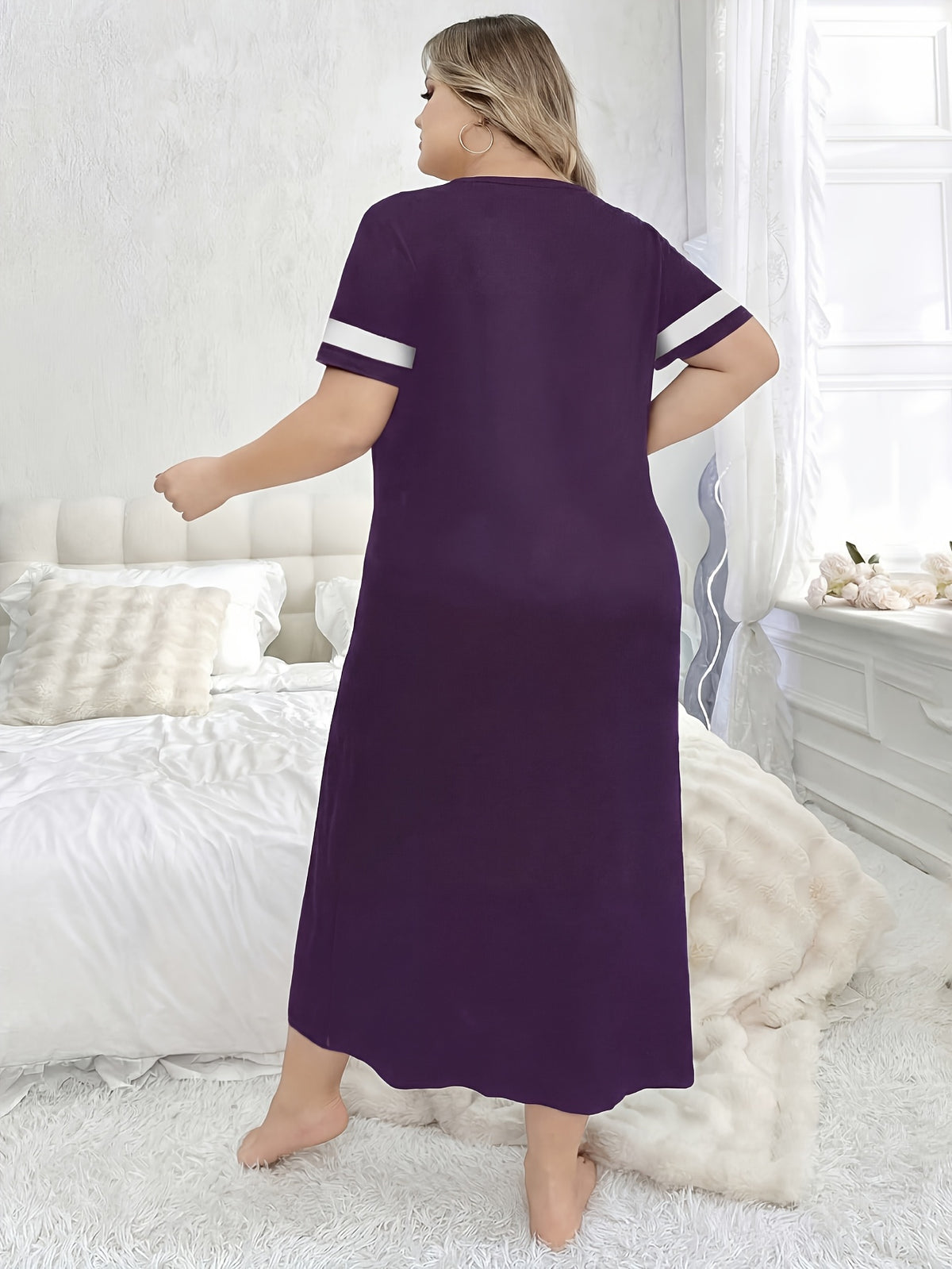 Robe longue de nuit pour femmes grandes tailles