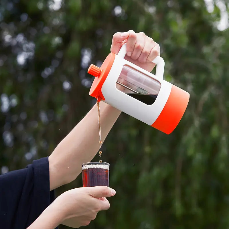 Cafetière Portable à Piston – French Press de Voyage en Plastique Résistant, Idéale pour Café et Thé en Extérieur